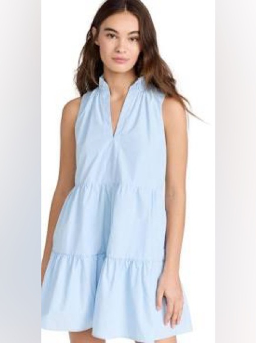 Amanda Uprichard Connolly powder blue tiered dress sz Large